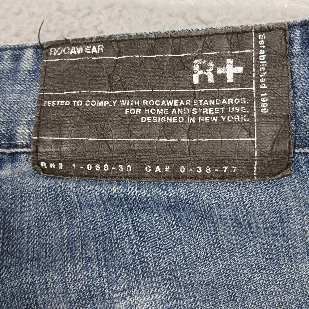 Rocawear R+ Jeans Men's 36x32 Blue Relaxed‎ Straight Denim